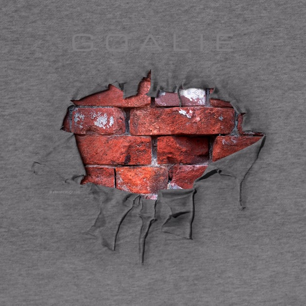 Torn Brick Wall Hockey Goalie by eBrushDesign